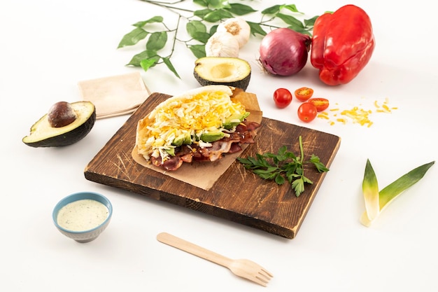 Przygotowany talerz jedzenia